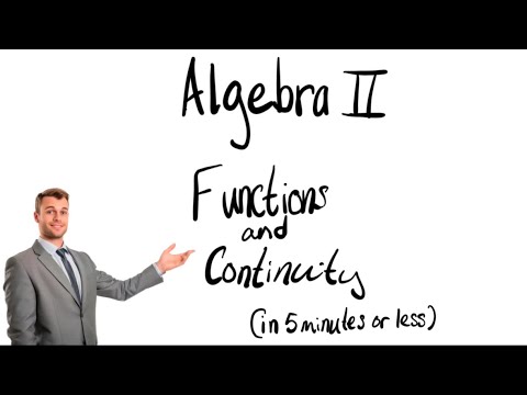 Algebra Two in Five Minutes or Less: Functions and Continuity