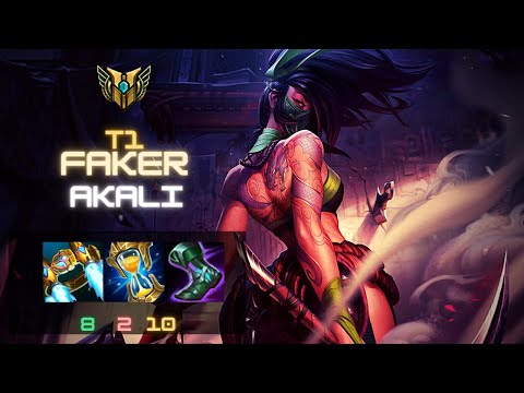 T1 FAKER AKALI VS JAYCE MID KR GRANDMASTER SOLOQ PATCH 11.11 REPLAY