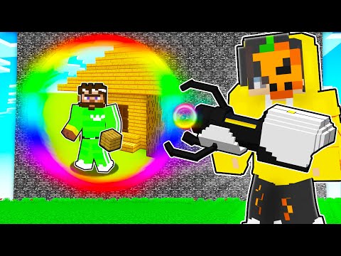 ARKADAŞIM HAYRİ'Yİ YAPI KAPIŞMASINDA PORTAL SİLAHI İLE TROLLEDİM! - MİNECRAFT