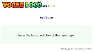 Video thumbnail for edition