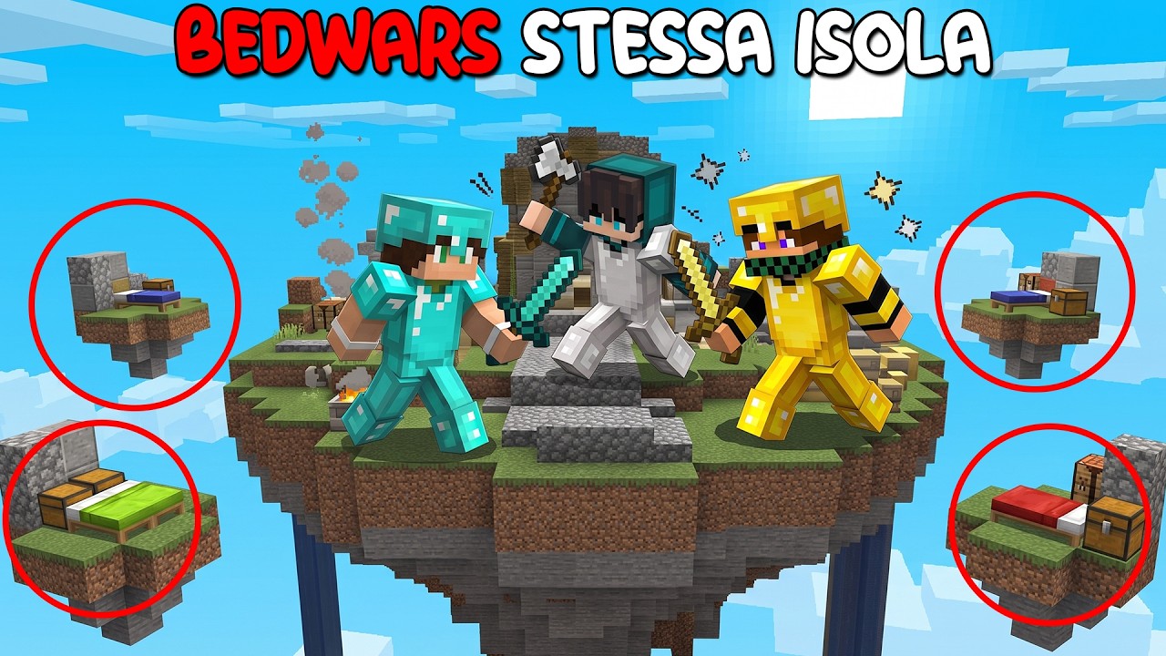 BEDWARS nella STESSA ISOLA *PANICO* @nico @ilBella