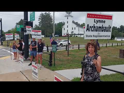 Fun with Lynne Archambault for State representative in Townsend MA. 1