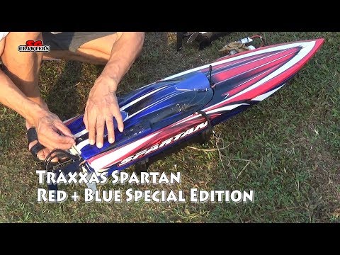 Traxxas Spartan Brushless Muscleboat RC Speedboat in action