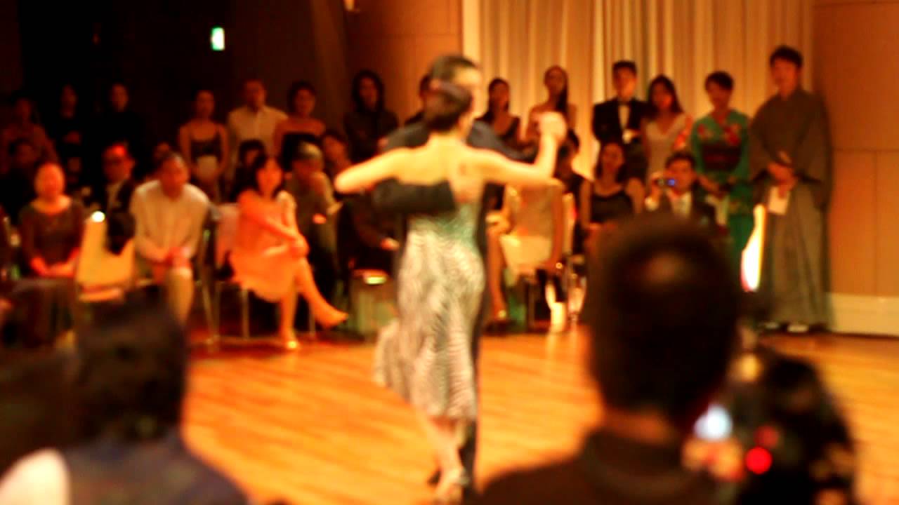 Hiroshi and Kyoko at Tokyo International Tango Festival performing at the grand opening Milonga day