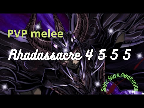 Esse Radamanthys 4 5 5 5 destrói facilmente qualquer um no PVP Melee de Natal. Saint Seiya Awakening