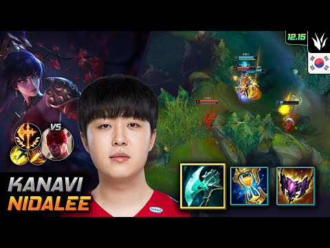 Kanavi Jungle Nidalee Night Harvester Conqueror - Kanavi Nidalee Match Highlight - LOL KR 12.15