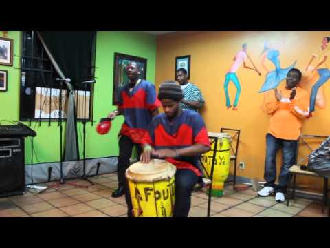 Need to see this! Haitian culture|Crazy Drumming| Jeff Pierre in LA| Ibo, yanvalou, djumba etc
