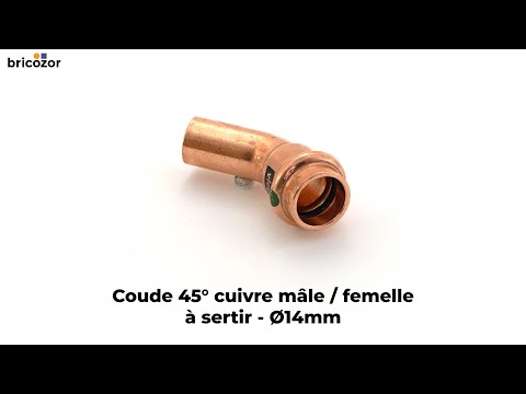 Coude cuivre 45° mâle / femelle à sertir VIEGA