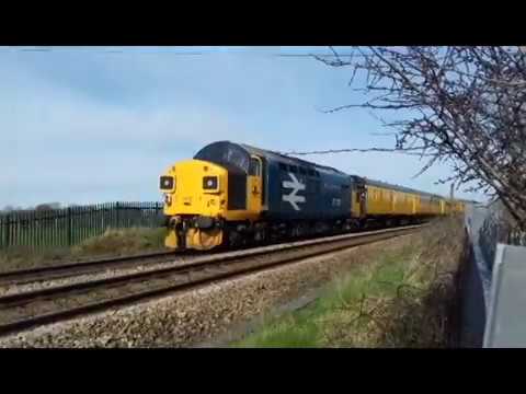 37 025 & 37 116 on Blackpool North line 24.03.17