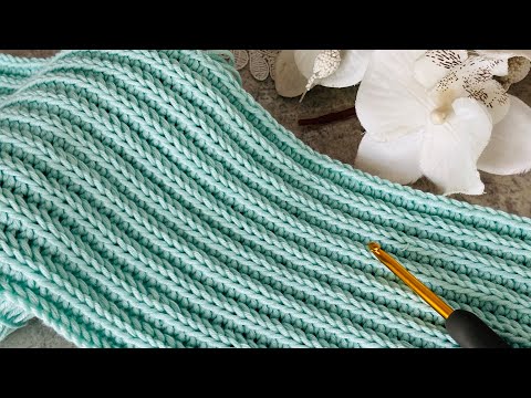 👌🏻SUPER EASY  Crochet Stitch Tutorial | Beginner Friendly Pattern (Two rows repeat)For Baby Blanket