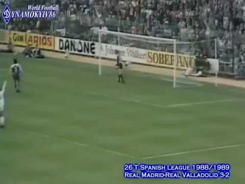 La Liga - Real Madrid 3 v Real Valladolid 2 - 1988 - 89 - Spanish League Football - 1980s