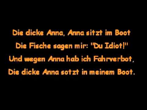 download lagu mp3 mp4 Dicke Anna Lyrics, download lagu Dicke Anna Lyrics gratis, unduh video klip Dicke Anna Lyrics