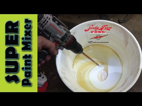 Working of homemade paint mixer drill