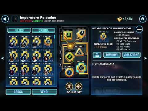 Sith Eternal Emperor Tier 3 - MODS Settings