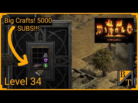 Diablo 2 Resurrected Alpha Crafts And Level 34 In Tombs!?!? Thanks For 5000 Subs!!!