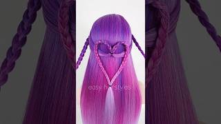 Simple Hairstyles 🎀 #braids #beauty #hairstyle #hair #viral #hairstyles