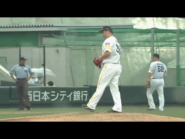 【ファーム(ノーゲーム)】インハイにズバッと決まる!! ホークス・森唯斗が空振り三振を奪う!! 2023年6月1日 福岡ソフトバンクホークス 対 広島東洋カープ