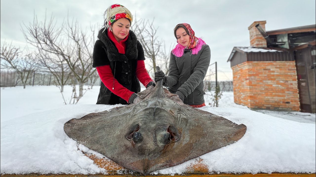 🐠From Ocean to Oven! Salt-Baked Giant Stingray in Oven😯