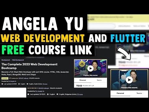 Angela Yu Free Web Development and Flutter Course