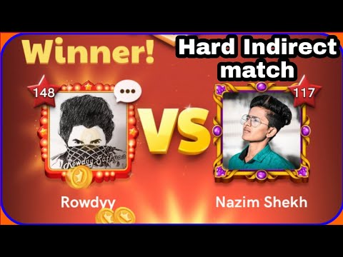Rowdyy Vs Nazim // Dangerous GamePlay// Hard Indirect match// Carrom Disc Pool Miniclip - YouTube