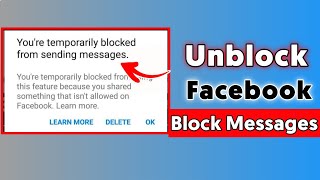 You are temporarily blocked from sending messages Facebook problem 2022 | Messages couldn