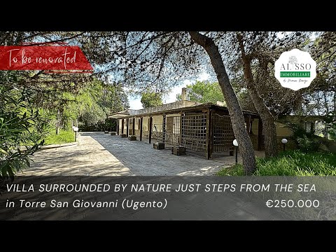 Villa surrounded by nature, just steps from the sea in Torre San Giovanni (Ugento), for sale 🏡