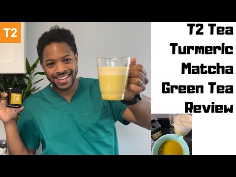 T2 Tea Turmeric Matcha Green Tea Review - Turmeric Matcha Golden Milk Chai Latte
