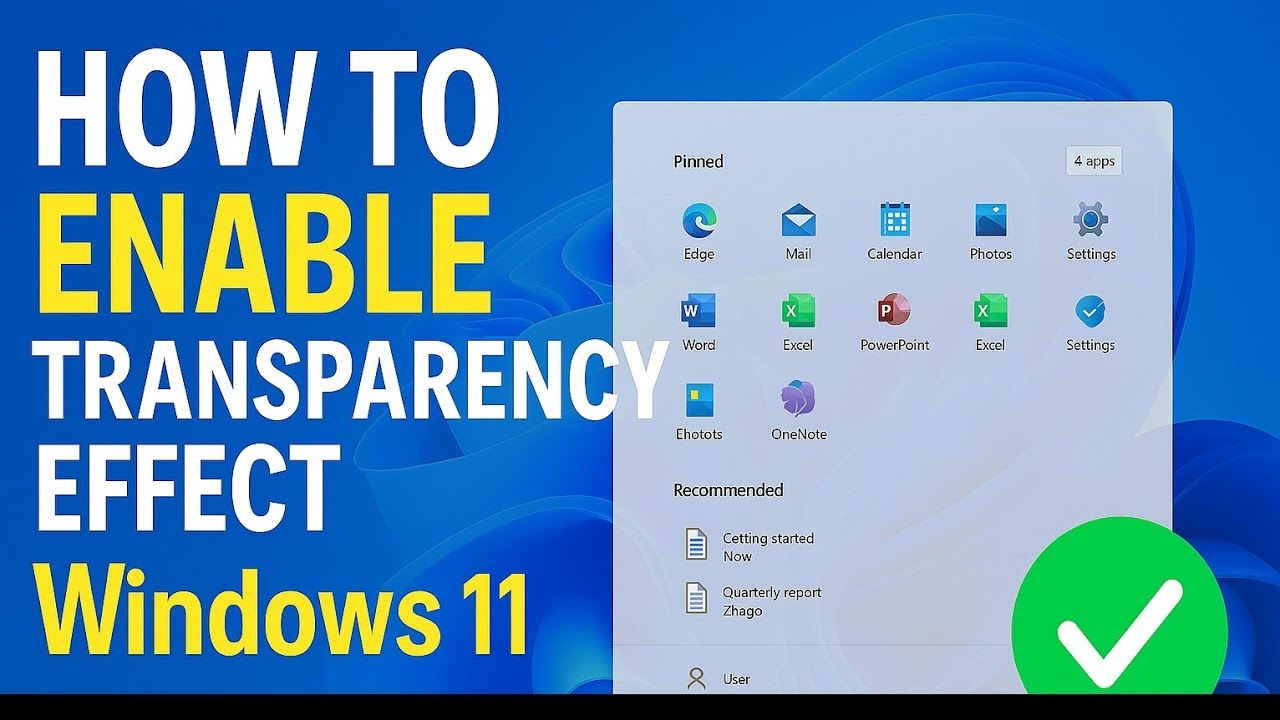 How to enable Transparency effect in Windows 11 #windows11 #smart #transperancy #trending #Easy