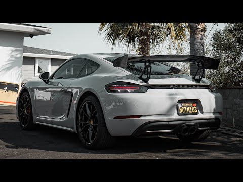 718 Cayman S - GT4 Wing Conversion Install Timelapse