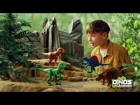 Интерактивная игрушка Dinos Unleashed Walking & Talking Велоцираптор, синий (31125)