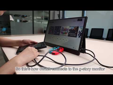 G-STORY 15.6 Inch Ultrathin 1080P IPS Touchscreen Portable Gaming Monitor connect with Switch