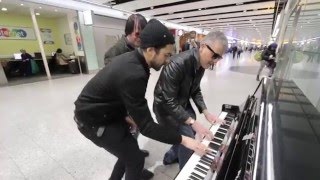 THREE PIANO DUDES BOOGIE WOOGIE THE AIRPORT