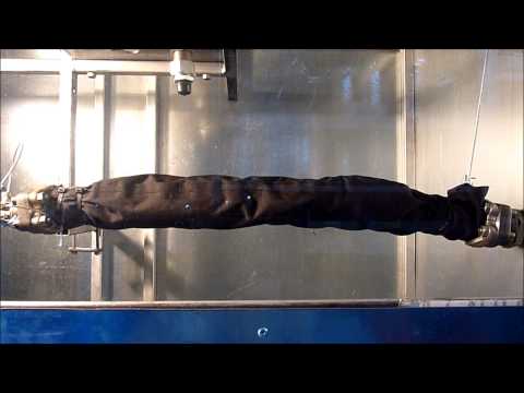 Schlauchplatzer Hydraulik - DN50 - bei 280bar mit 2-facher Klett-Berstschutzschlauch-Umlage