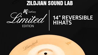 Video thumbnail for Zildjian Sound Lab - Limited Edition  14" K Custom Reversible HiHats - Traditional Outside by Avedis Zildjian Company