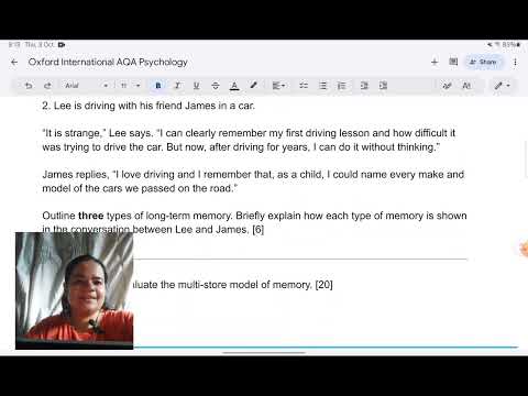 Oxford International AQA Psychology - Solving June 2023 PS01 || Memory Unit 1 AS || #aqa #alevel