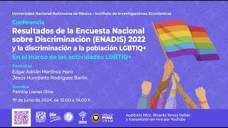 Conferencia: Resultados de la ENADIS y la población LGBTIQ+