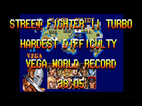 Hardest Difficulty Vega WR* Street Fighter II Turbo Arcade (38:05) *Former