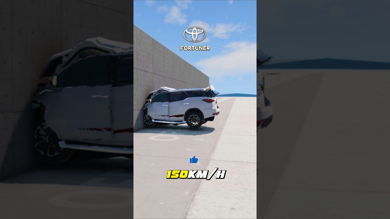 Fortuner Damage Test 🤯⚡🏎️ #beamngdrive #fortuner #toyota