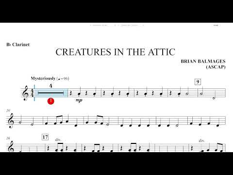 Creatures in the Attic (Brian Balmages) Bb Clarinet Play Along