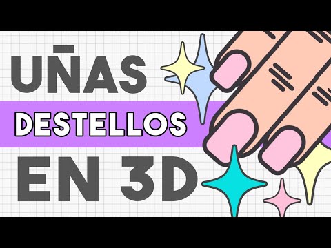 ¡BRILLANTE Y DELICADA! · UÑAS DESTELLOS EN 3D ✨
