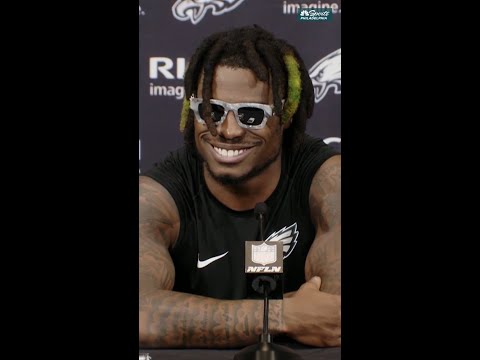 C.J. Gardner-Johnson reads text from grandma after 2 INTs in Eagles' win #shorts