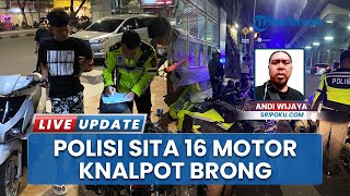 Razia Knalpot Brong di Palembang, Polisi dalam Semalam Berhasil Sita 16 Motor di Jalan Sudirman