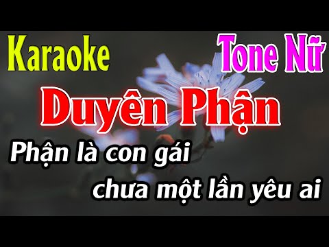 Duyên Phận Karaoke Tone Nữ Karaoke Lâm Organ - Beat Mới