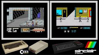 C64 vs ZX Spectrum : TARGET RENEGADE (Side by side comparison)