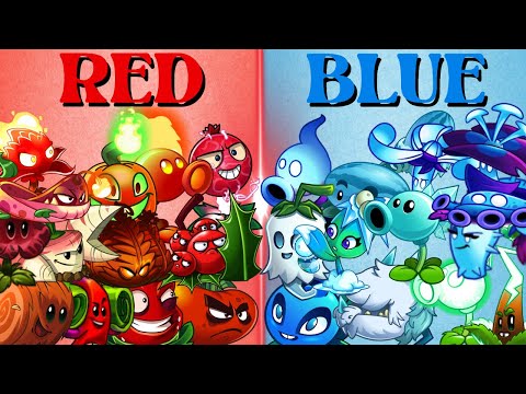 Team Red vs Blue - Who will win? - PvZ 2 Plant vs Plant