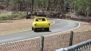 preview picture of video 'Turbo Datsun Ute loose as limiter basher as at Mount Cotton Hillclimb 23.2.2014'