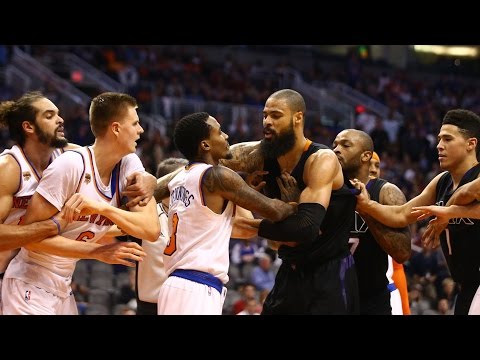 Kristaps Porzingis PUSHED To The Ground By Marquese Chriss