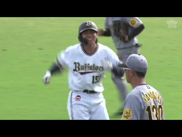 [Granja] El potente golpe Sho Gibo Los Buffaloes provoca un error del oponente y les da victoria/partido ganado hit de la victoria 11 de julio de 2025. Orix Los Buffaloes vs. Hanshin Tigers