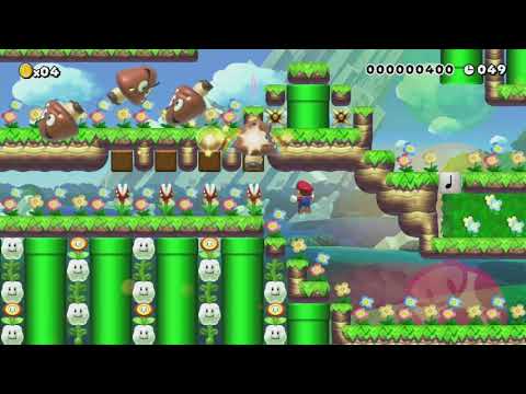 お花畑を元気に楽しく走り抜けよう♪■Speedrun■ by αкαтнцкi - Super Mario Maker - No Commentary 1bm