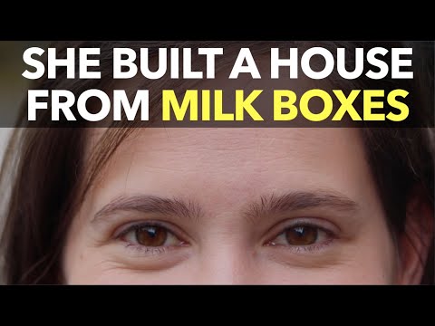 She Built A House From Milk Boxes